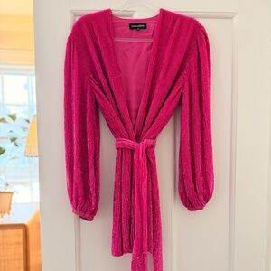 Hot Pink Retrofete Dress, XS